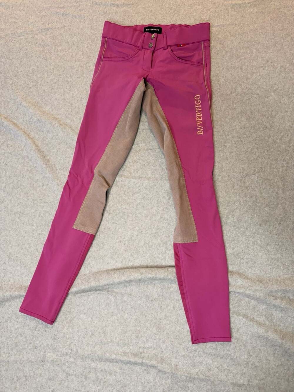 B//Vertigo Equestrian Riding Breeches Pink Size USA XXS